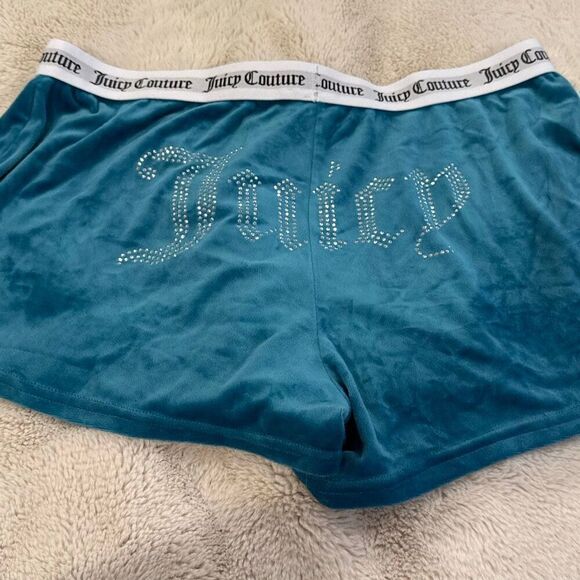 Juicy Couture Other - Juicy couture velvet sleep shorts, blue size XL new without tag